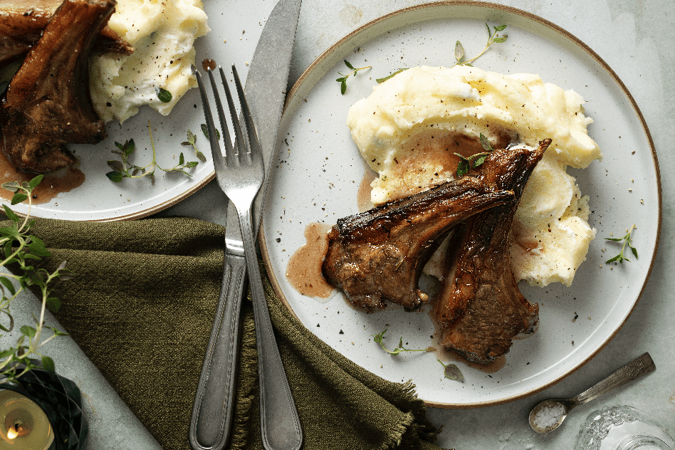 Seasonal_Spuds_Redcurrant_lamb_cutlets_with_thyme_and_goat’s_cheese_mash