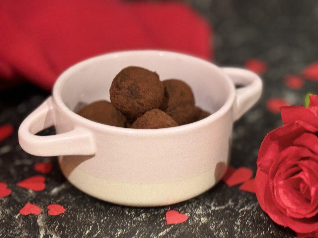 Sweet Potato Truffles in a Bowl with Handles